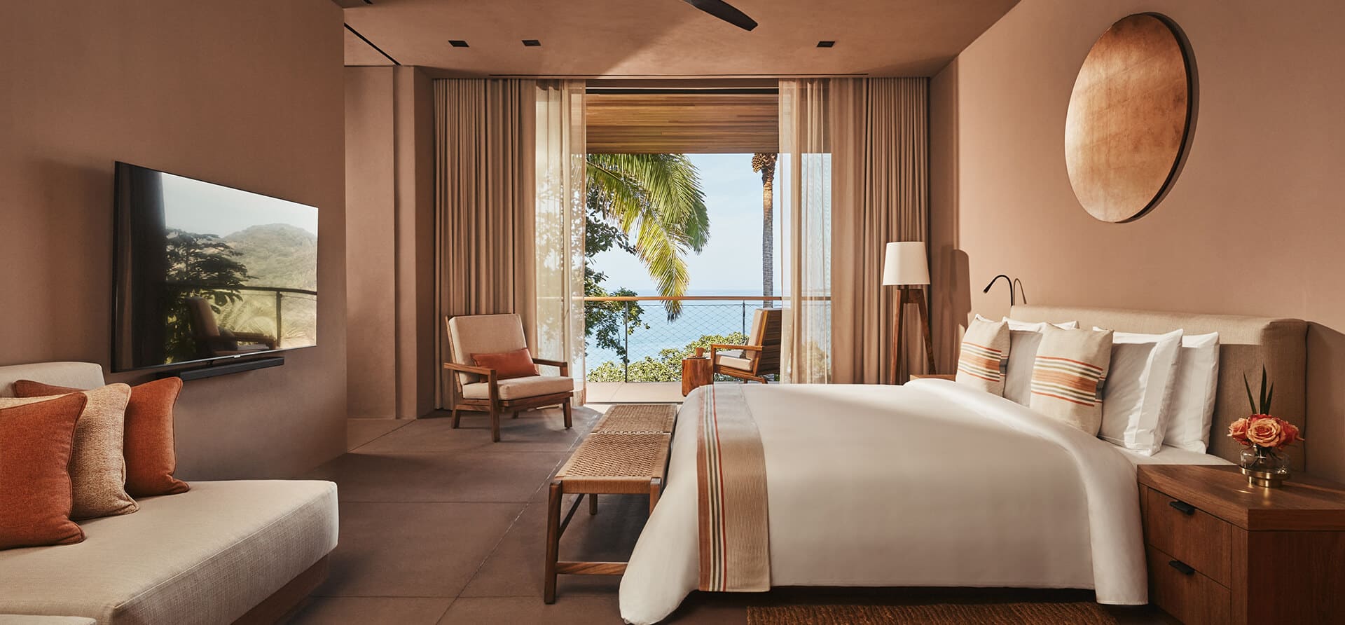 master bedroom showcasing ocean view